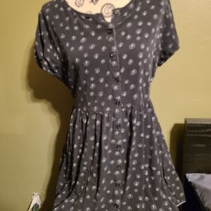 Charcoal gray button up dress